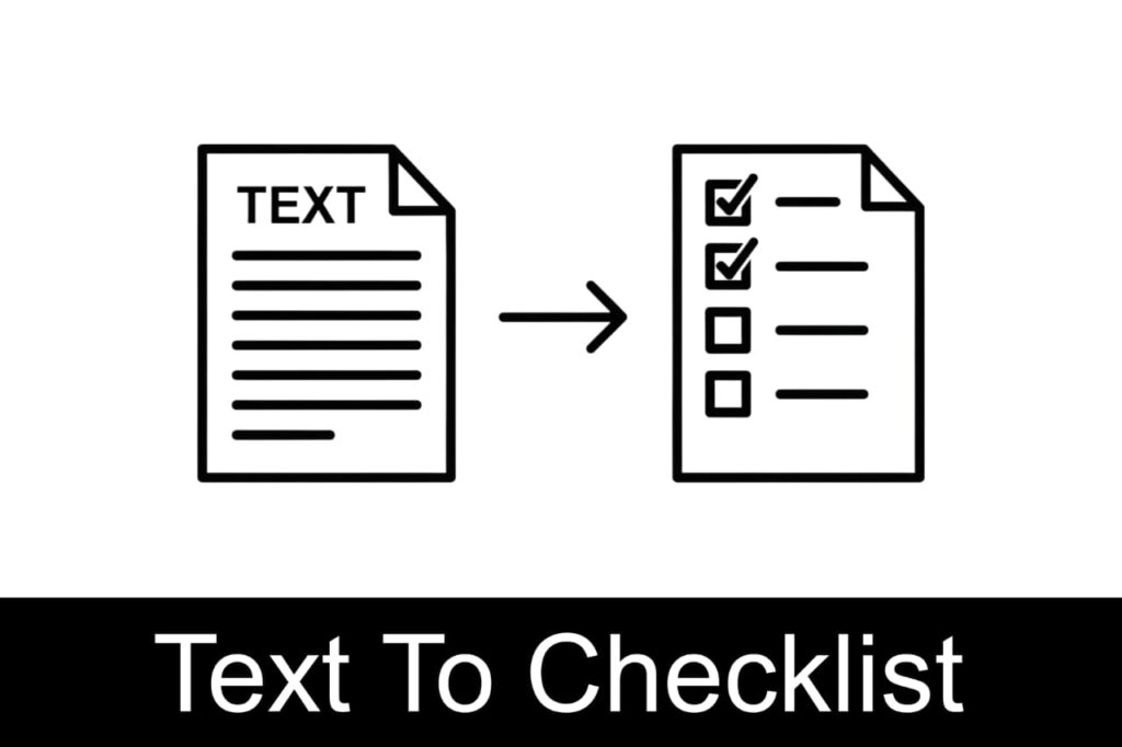 free online text to checklist easy use Tool