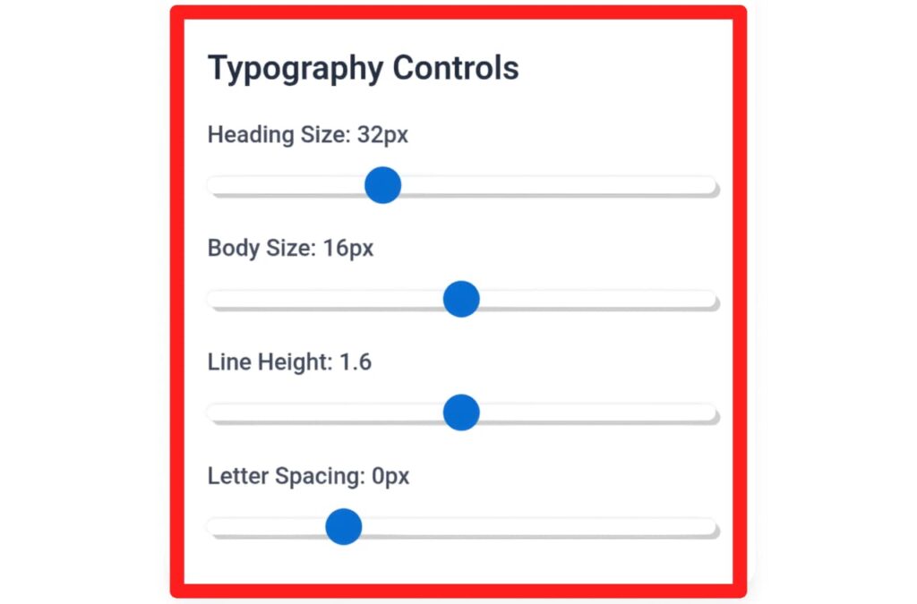 free online font typography controls tool