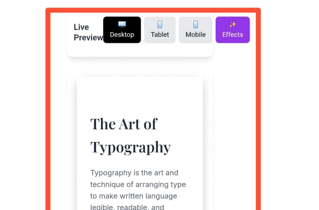 Free Font pairing live preview tool